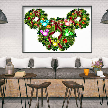 Christmas Wreath - Special Shaped Drill Diamond Painting 40*30CM