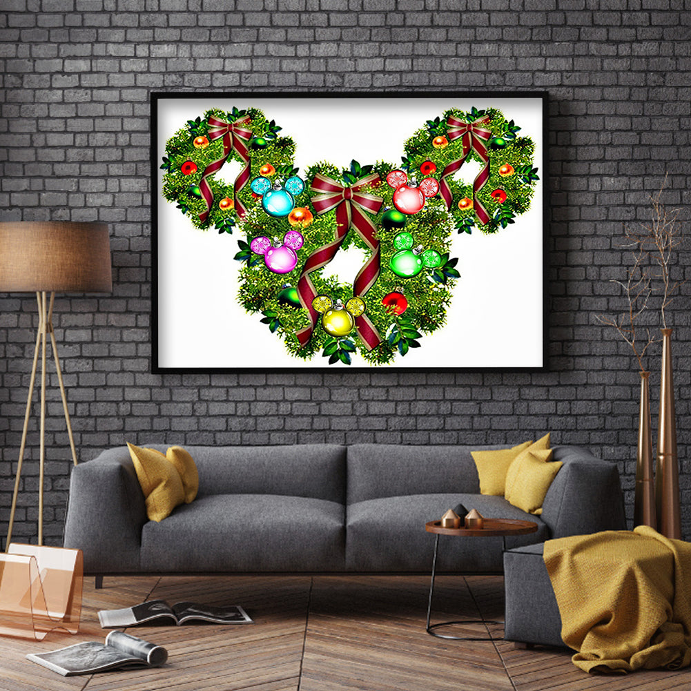 Christmas Wreath - Special Shaped Drill Diamond Painting 40*30CM