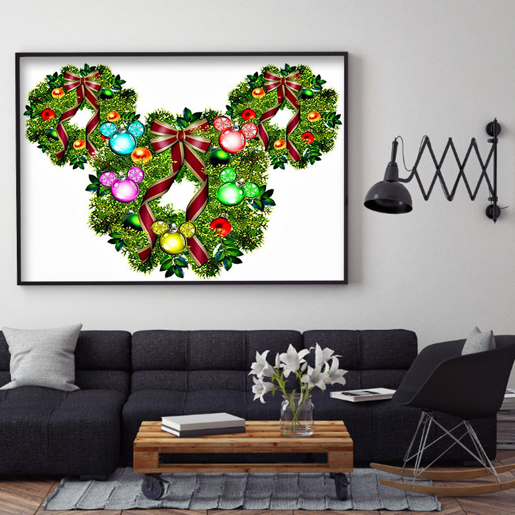 Christmas Wreath - Special Shaped Drill Diamond Painting 40*30CM