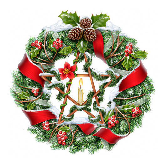 Christmas Wreath - Special Shaped Drill Diamond Painting 35*35CM