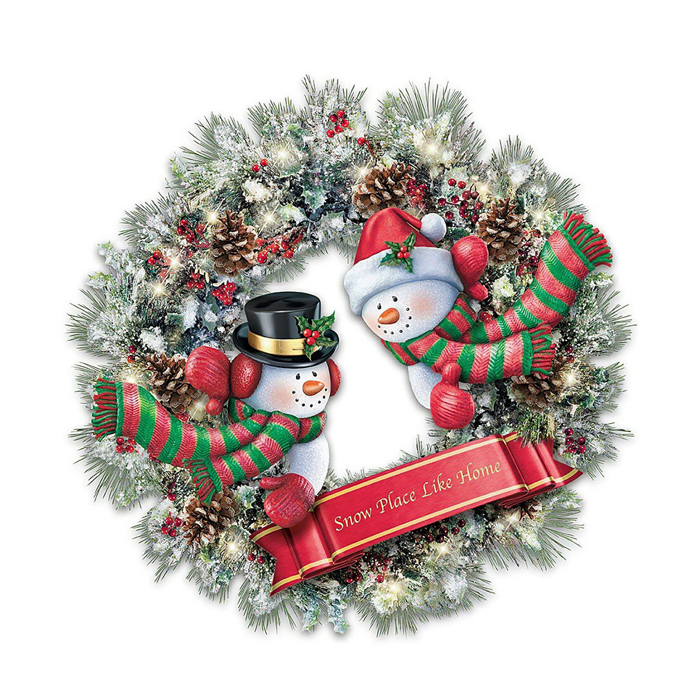 Christmas Wreath - Special Shaped Drill Diamond Painting 35*35CM