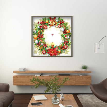 Christmas Wreath - Special Shaped Drill Diamond Painting 35*35CM