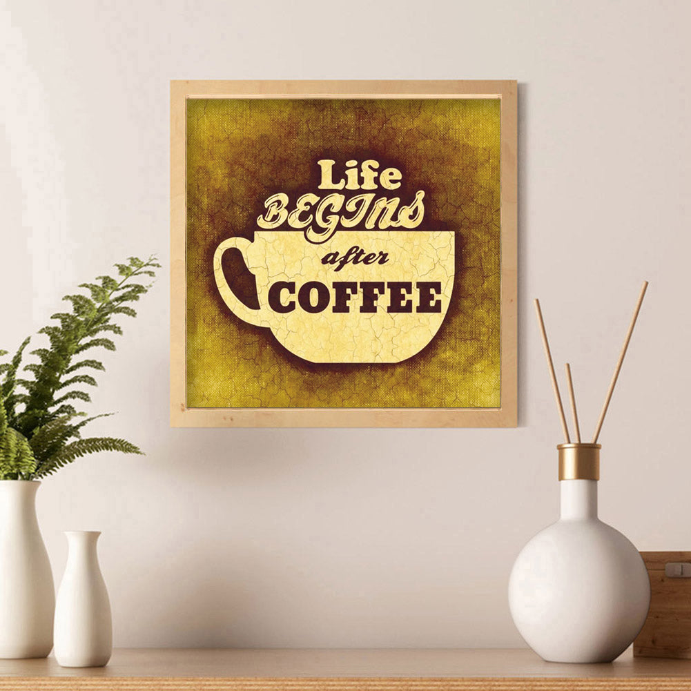 Coffee - Full Round Drill Diamond Painting 30*30CM