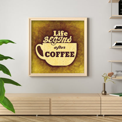 Coffee - Full Round Drill Diamond Painting 30*30CM