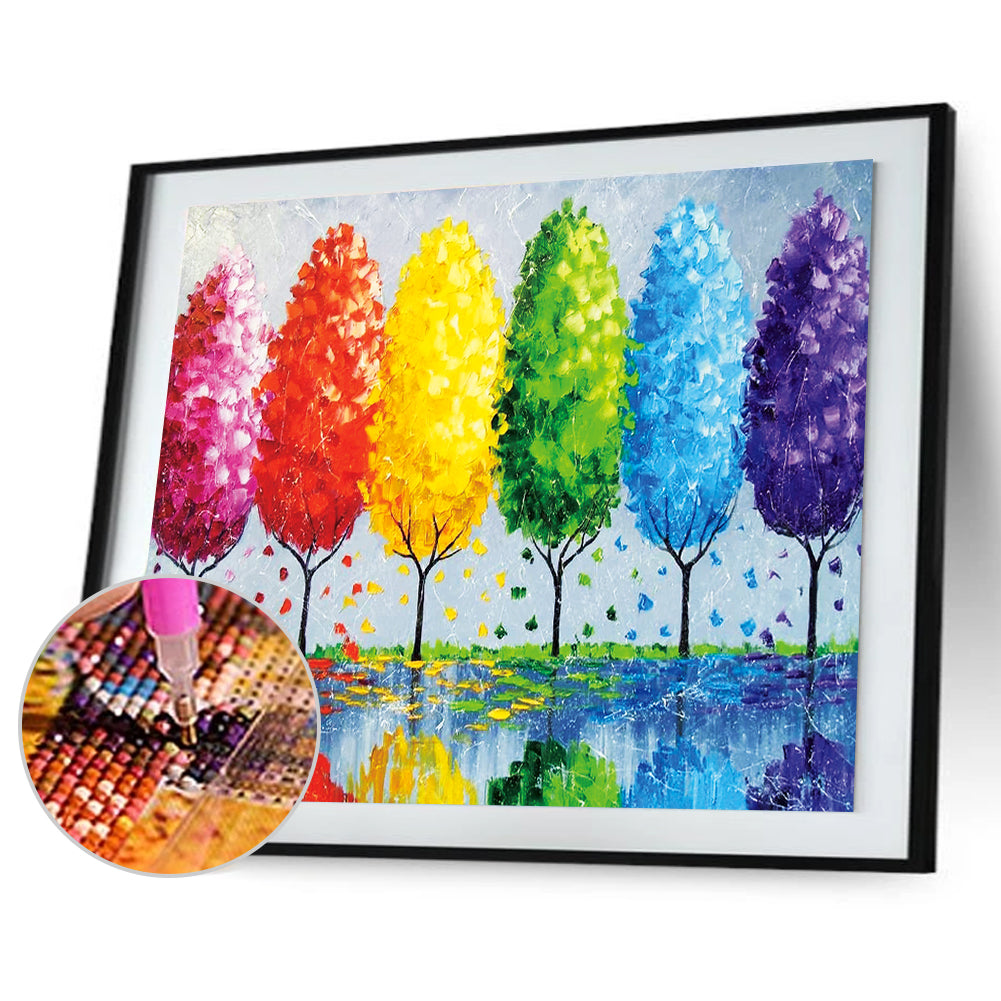 Color Tree - Full Round Drill Diamond Painting 40*30CM