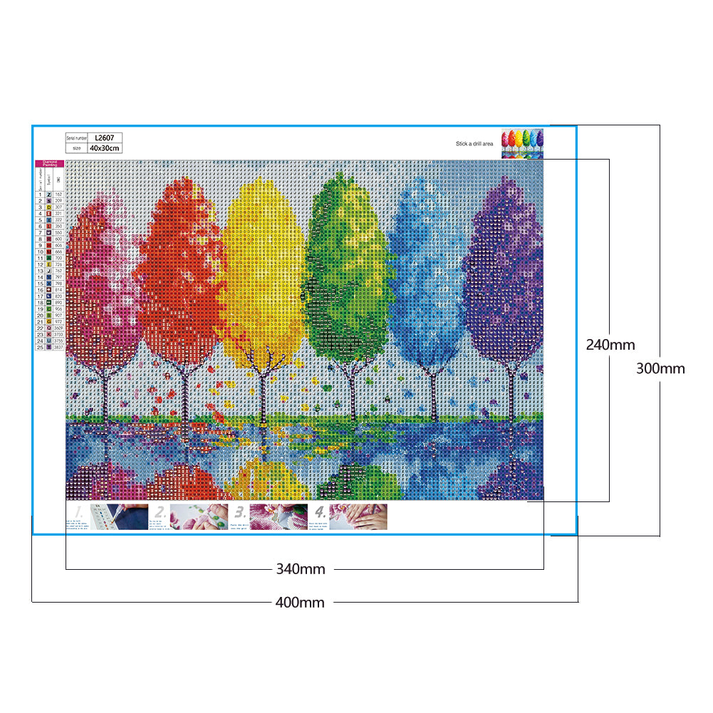 Color Tree - Full Round Drill Diamond Painting 40*30CM