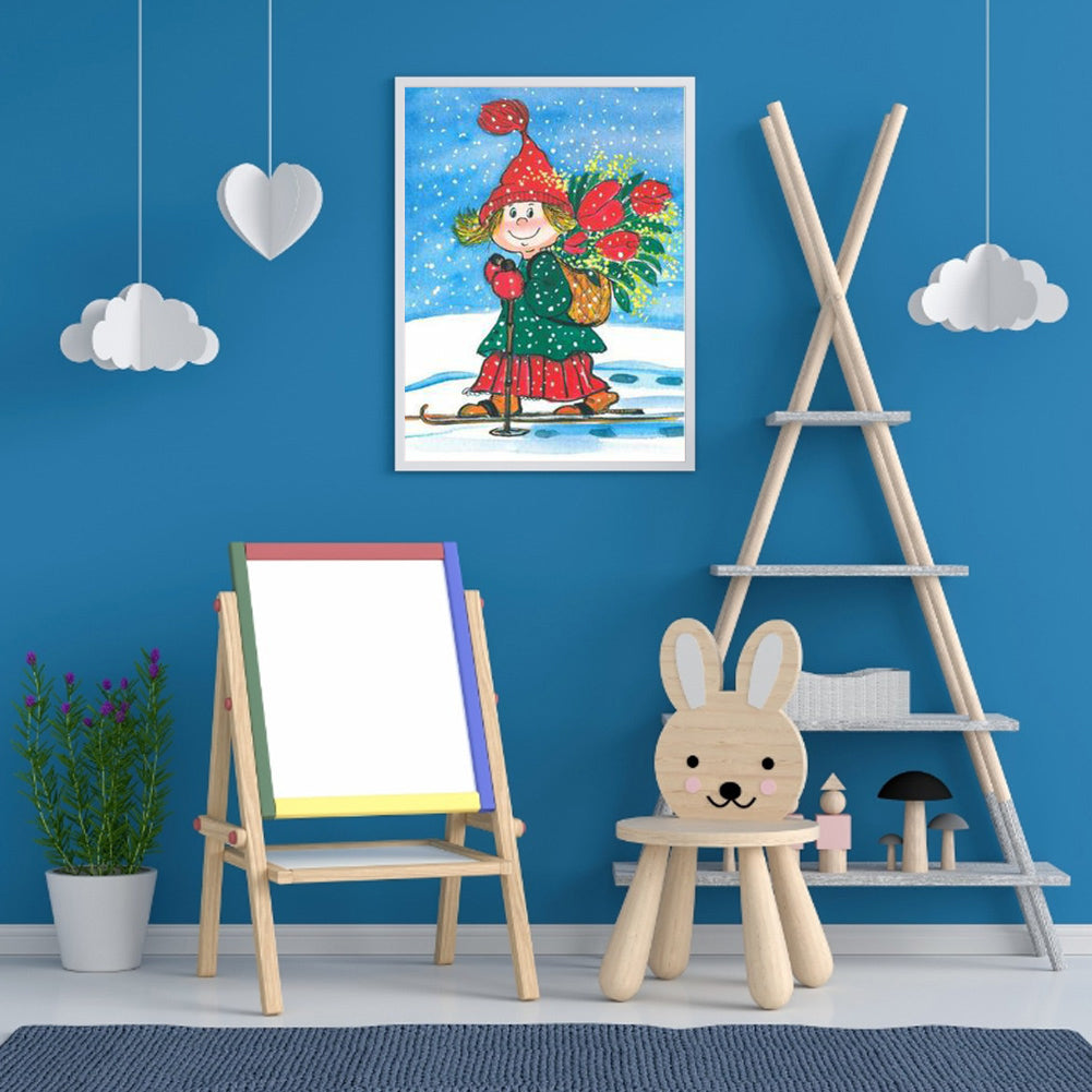 Little Red Hat - Full Round Drill Diamond Painting 30*40CM