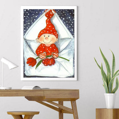 Little Red Hat - Full Round Drill Diamond Painting 30*40CM