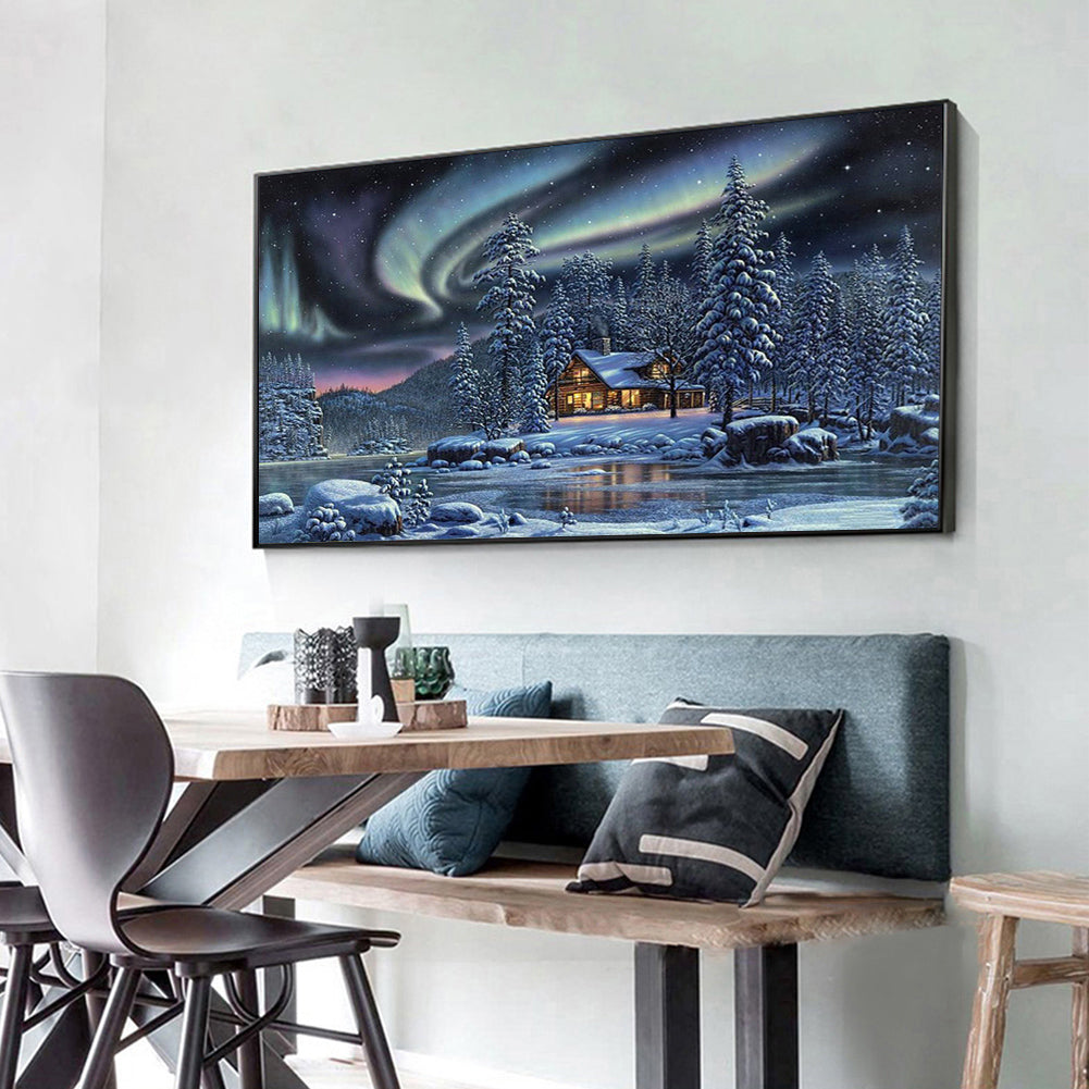 Winter Countryside - Full Round Drill Diamond Painting 60*40CM