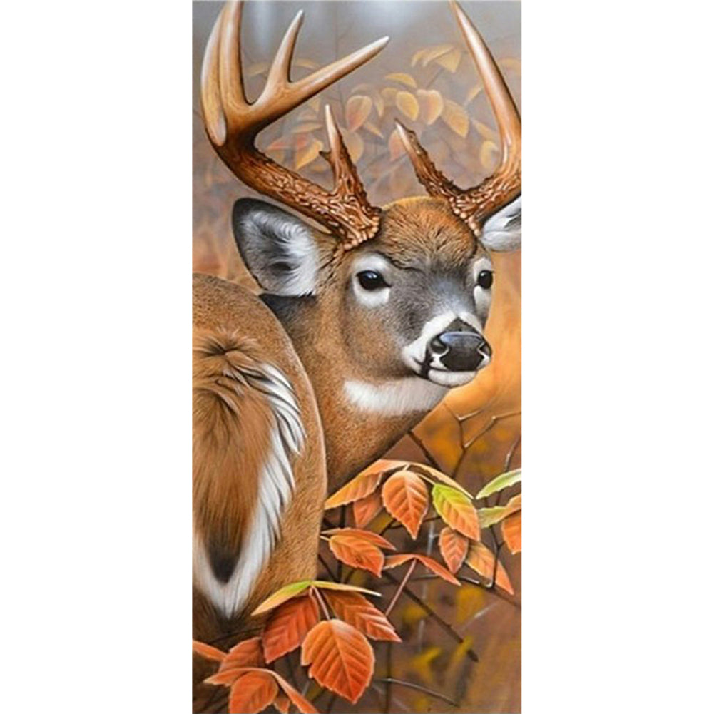 Deer - Full Round Drill Diamond Painting 35*80CM