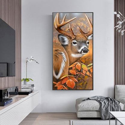 Deer - Full Round Drill Diamond Painting 35*80CM