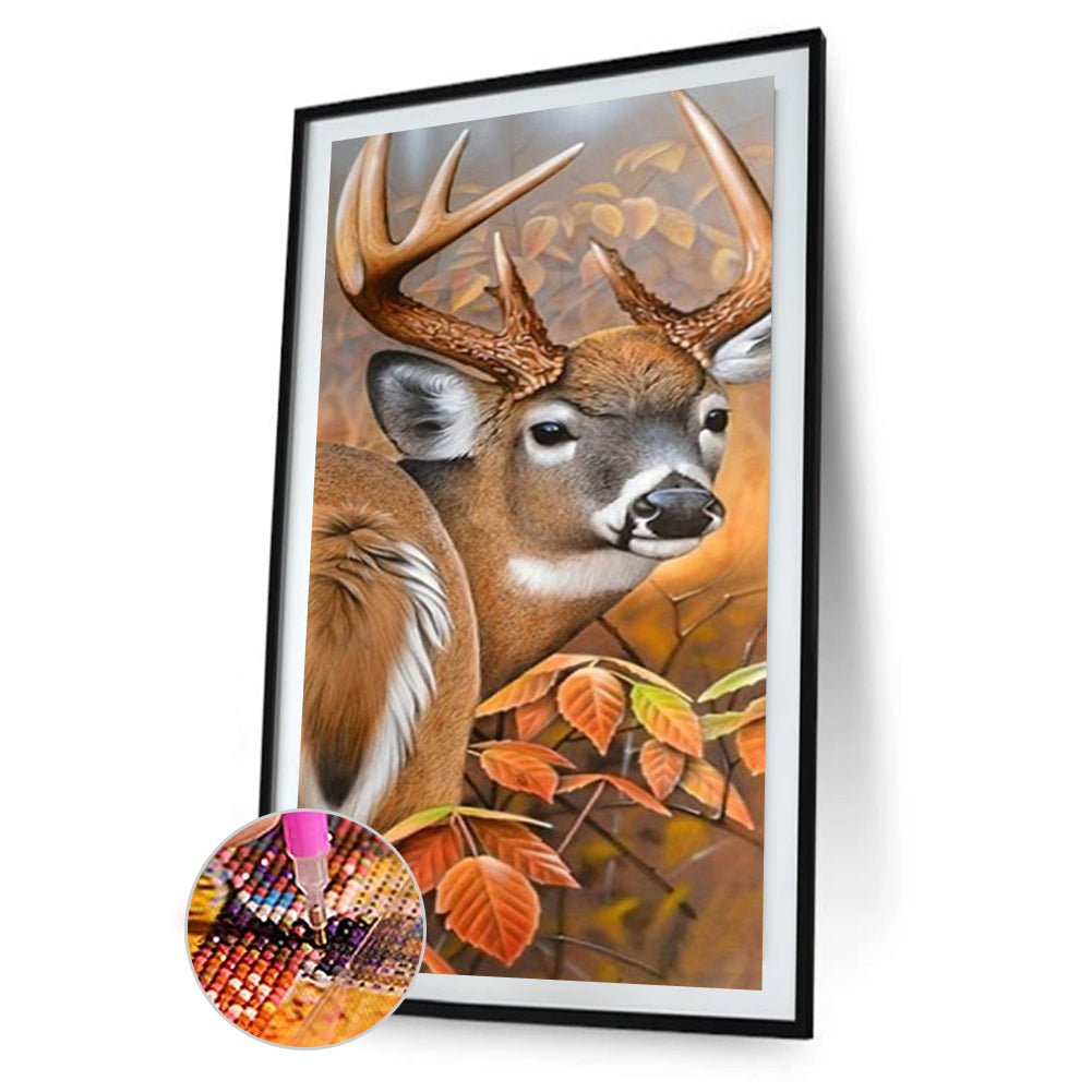 Deer - Full Round Drill Diamond Painting 35*80CM