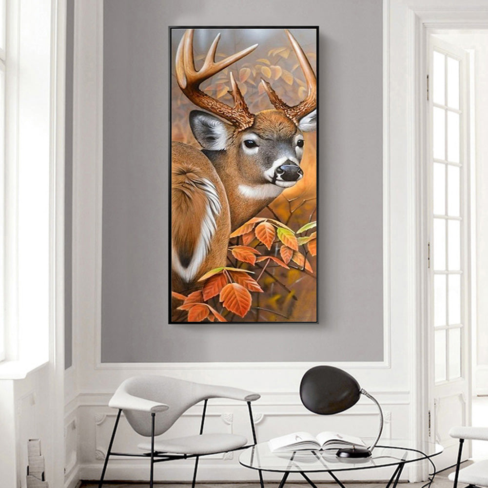 Deer - Full Round Drill Diamond Painting 35*80CM