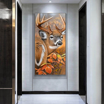 Deer - Full Round Drill Diamond Painting 35*80CM