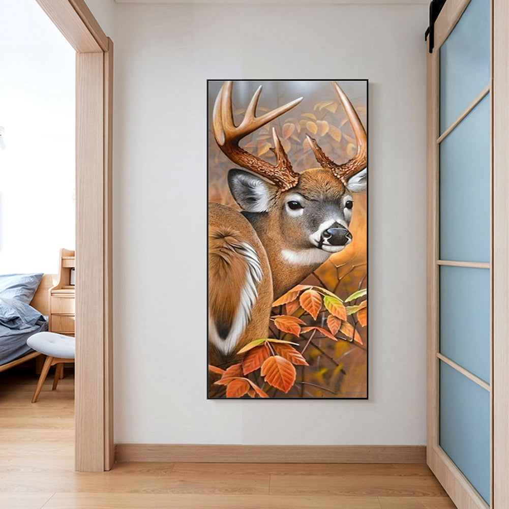 Deer - Full Round Drill Diamond Painting 35*80CM