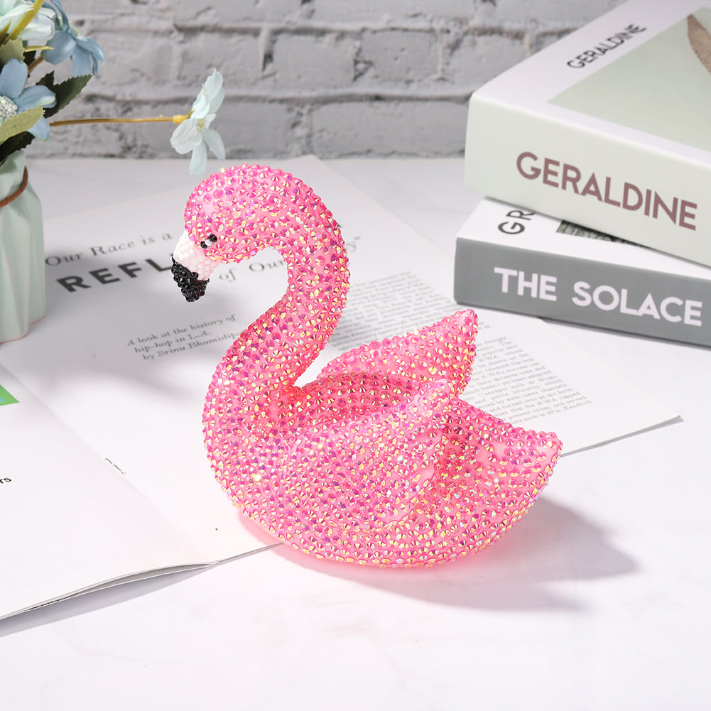 3D DIY Applique Rhinestone Flamingo Bird Kits Mosaic Diamond Patches Art