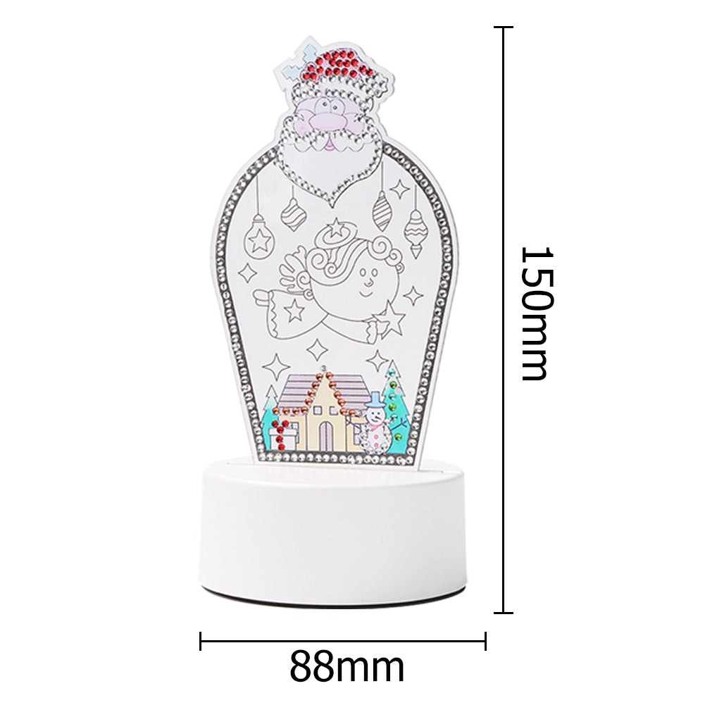 DIY Diamond Painting Night Lamp Christmas Santa Bedside Light Home Decor