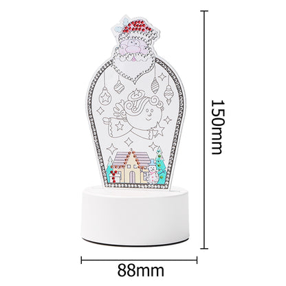 DIY Diamond Painting Night Lamp Christmas Santa Bedside Light Home Decor