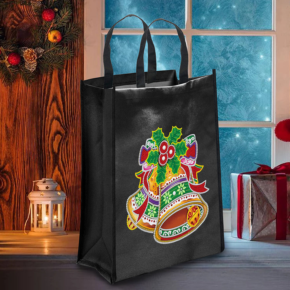 DIY Christmas Iron-on Transfer Diamond Painting Kit Resin Eco Shopping Bag