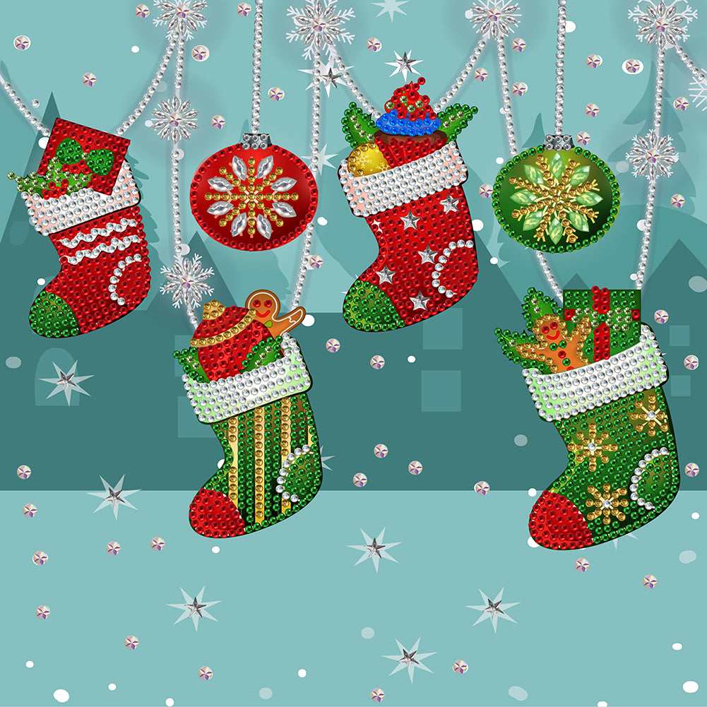 Christmas Socks - Special Shaped Drill Diamond Painting 30*30CM