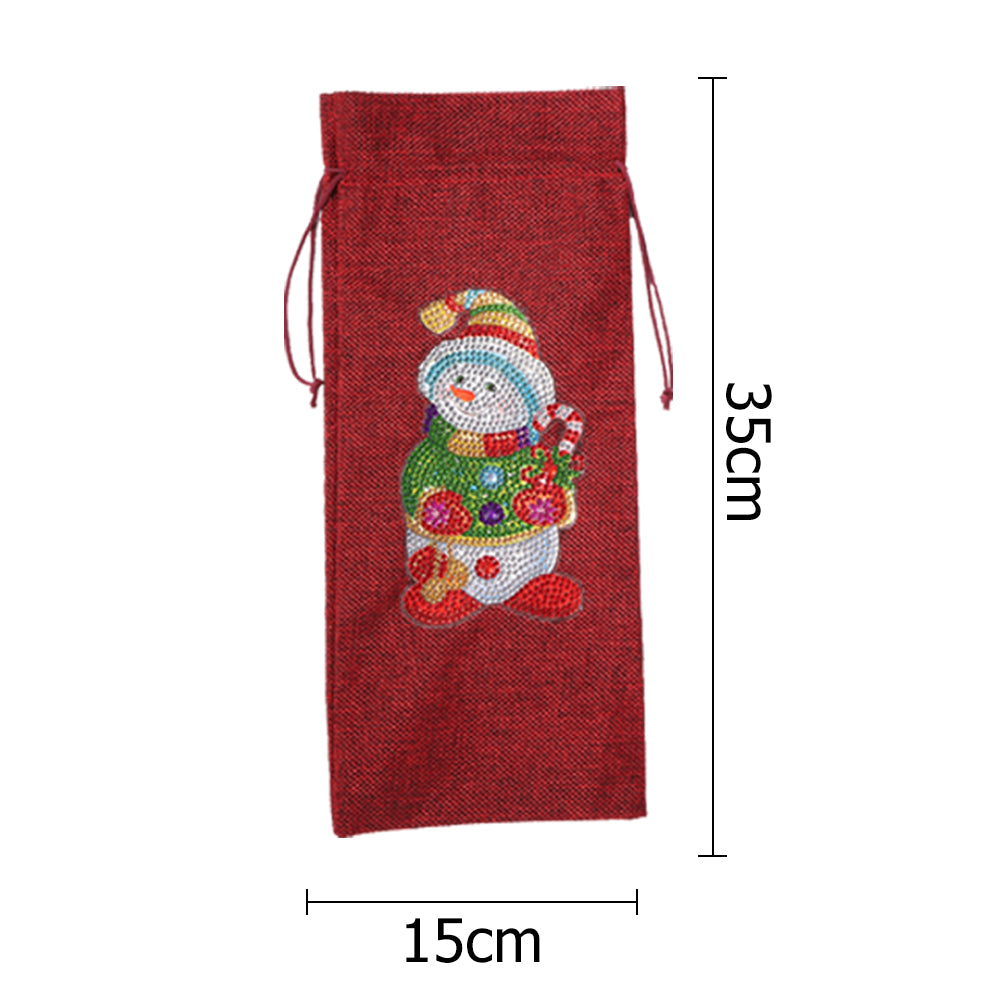 Diamond Painting Christmas Wine Bottle Cover Special-shaped Drill DIY Bag