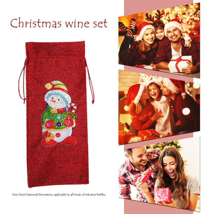 Diamond Painting Christmas Wine Bottle Cover Special-shaped Drill DIY Bag