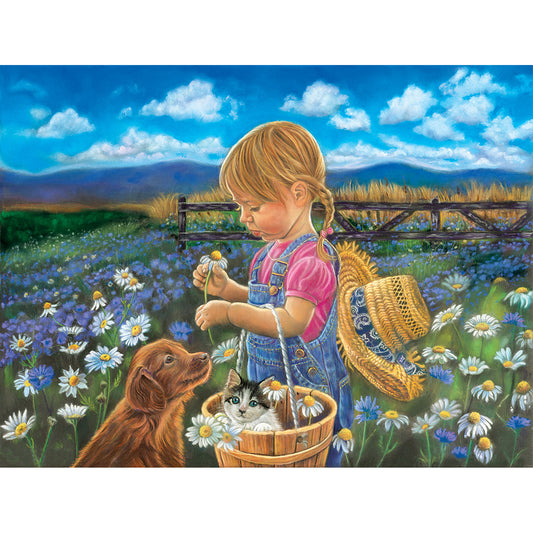 Little Girl - Full Round Drill Diamond Painting 40*30CM