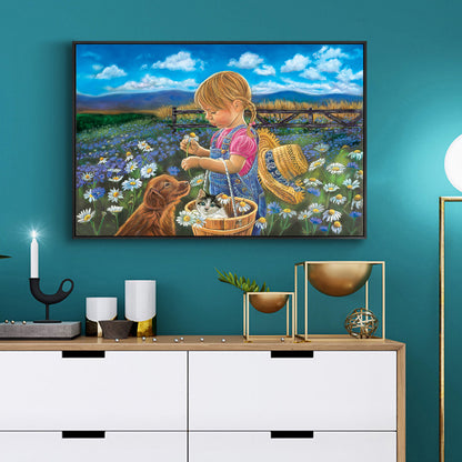 Little Girl - Full Round Drill Diamond Painting 40*30CM