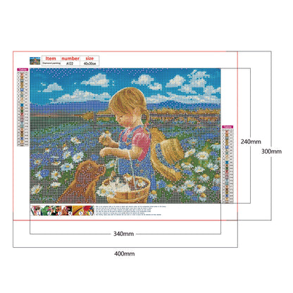 Little Girl - Full Round Drill Diamond Painting 40*30CM