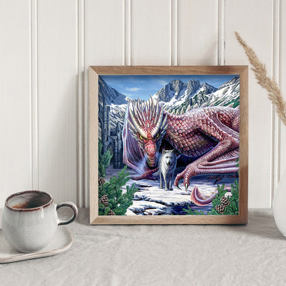 Pterodactyl Wolf - Full Round Drill Diamond Painting 30*30CM