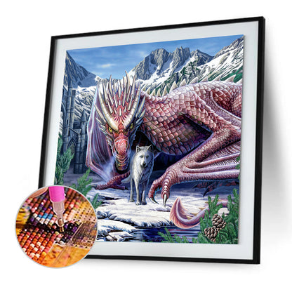 Pterodactyl Wolf - Full Round Drill Diamond Painting 30*30CM