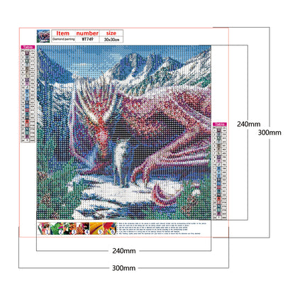 Pterodactyl Wolf - Full Round Drill Diamond Painting 30*30CM