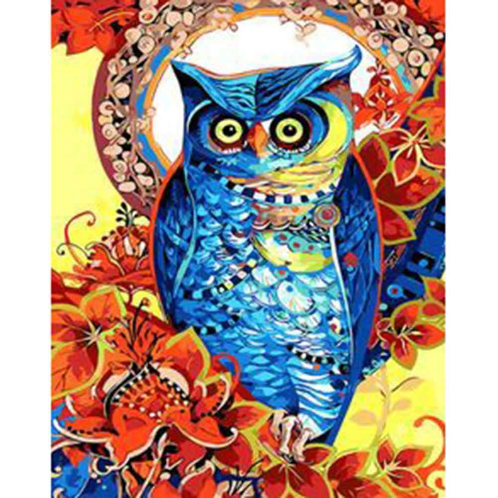 Lively Owl - Full Round Drill Diamond Painting 30*40CM