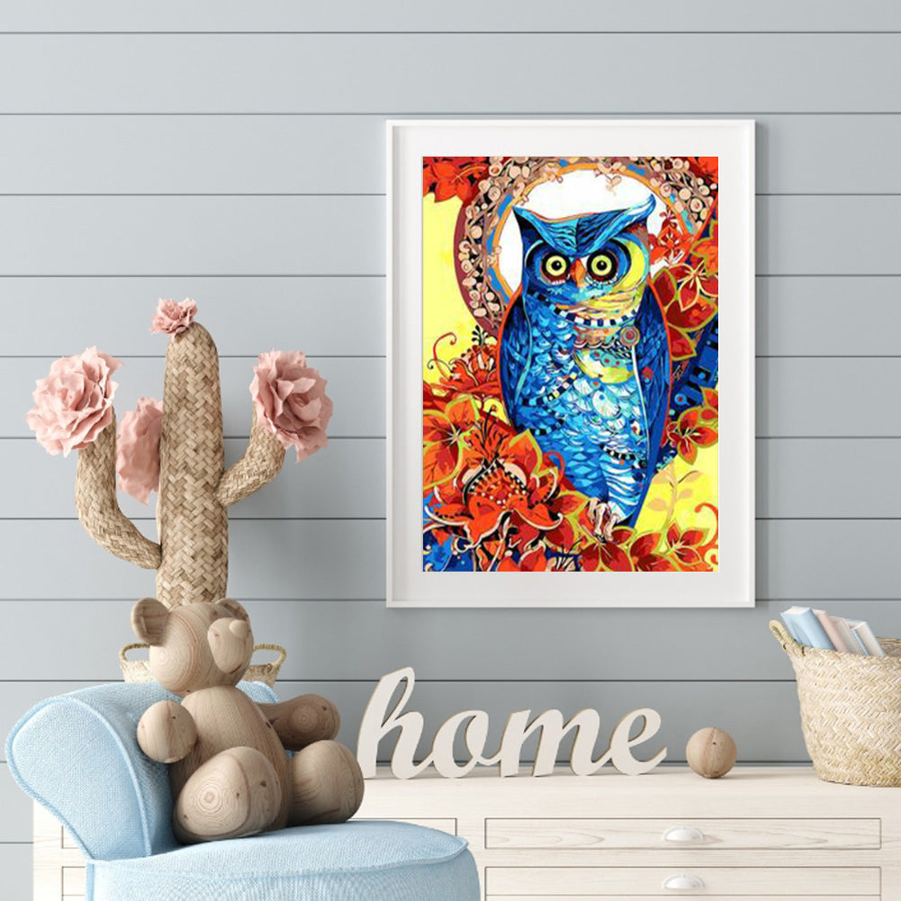 Lively Owl - Full Round Drill Diamond Painting 30*40CM