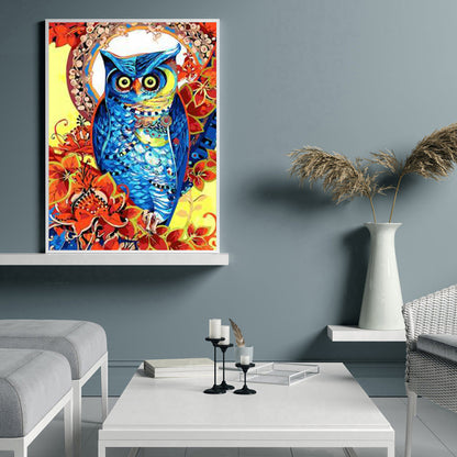 Lively Owl - Full Round Drill Diamond Painting 30*40CM