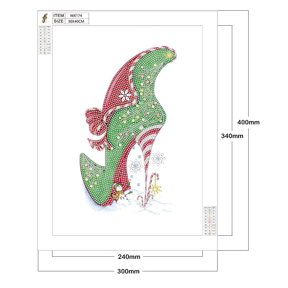 Christmas - Special Shaped Drill Diamond Painting 30*40CM