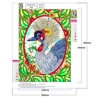 Ostrich - Special Shaped Drill Diamond Painting 30*40CM