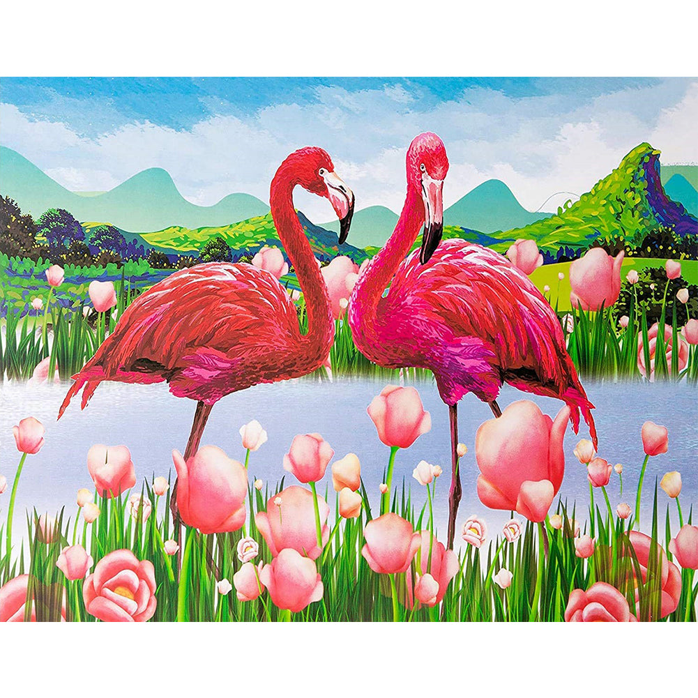 Flamingo - Full Round Drill Diamond Painting 40*30CM