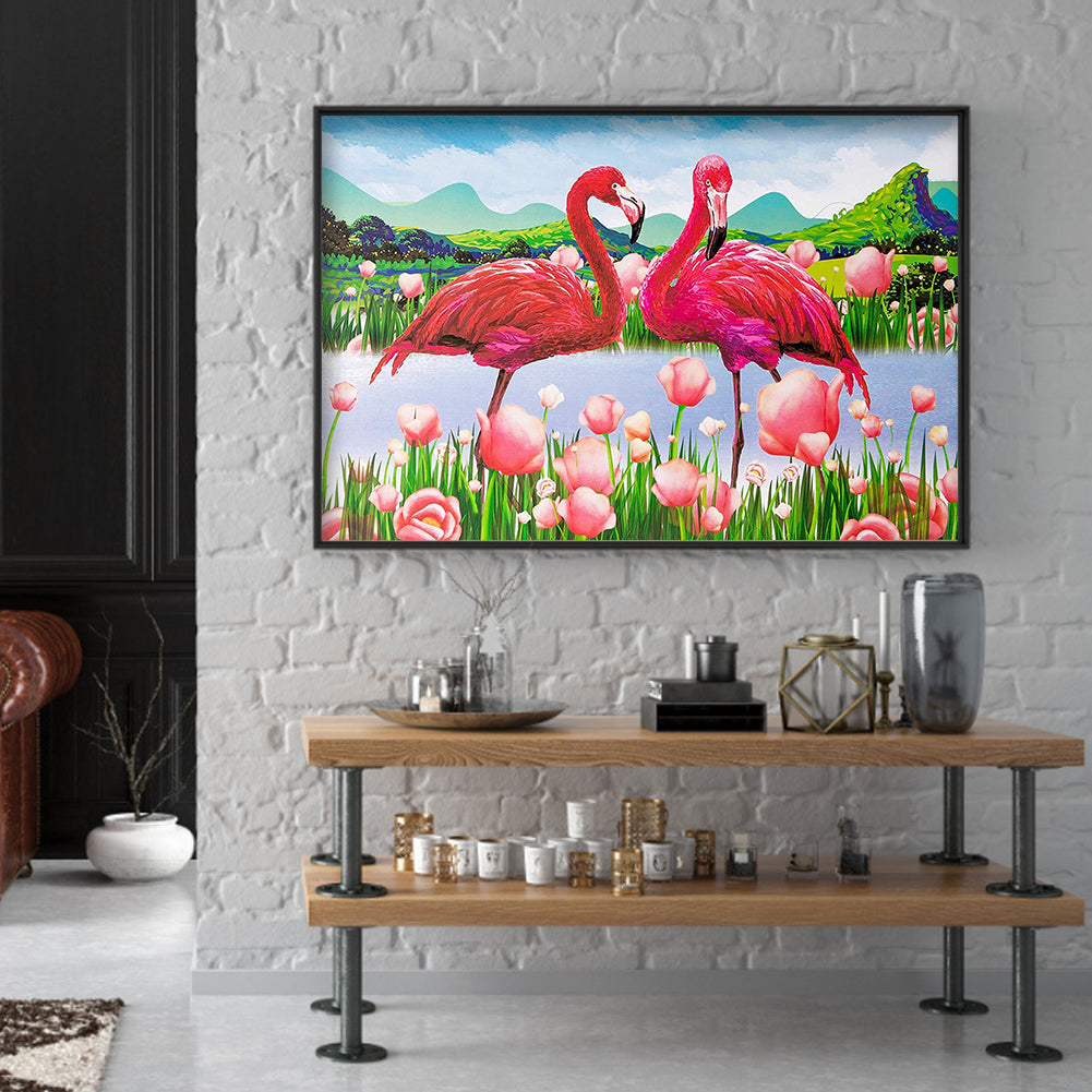 Flamingo - Full Round Drill Diamond Painting 40*30CM