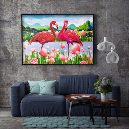 Flamingo - Full Round Drill Diamond Painting 40*30CM