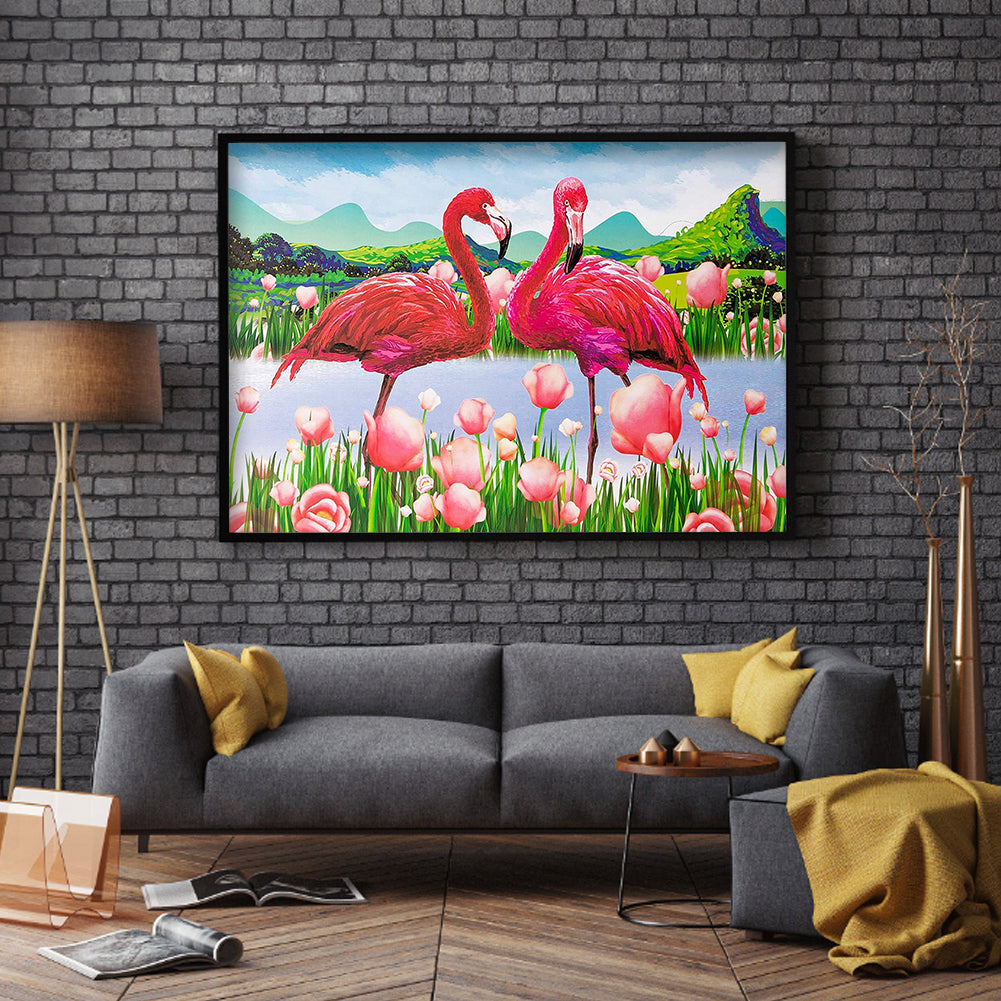 Flamingo - Full Round Drill Diamond Painting 40*30CM