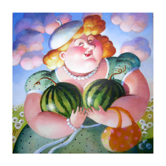 Fat Woman - Full Round Drill Diamond Painting 40*40CM