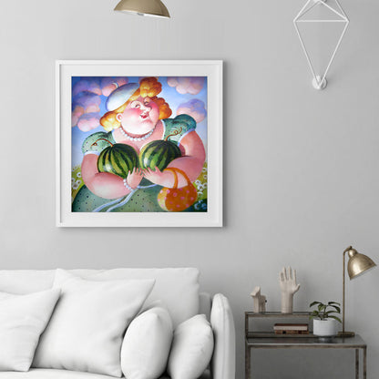 Fat Woman - Full Round Drill Diamond Painting 40*40CM