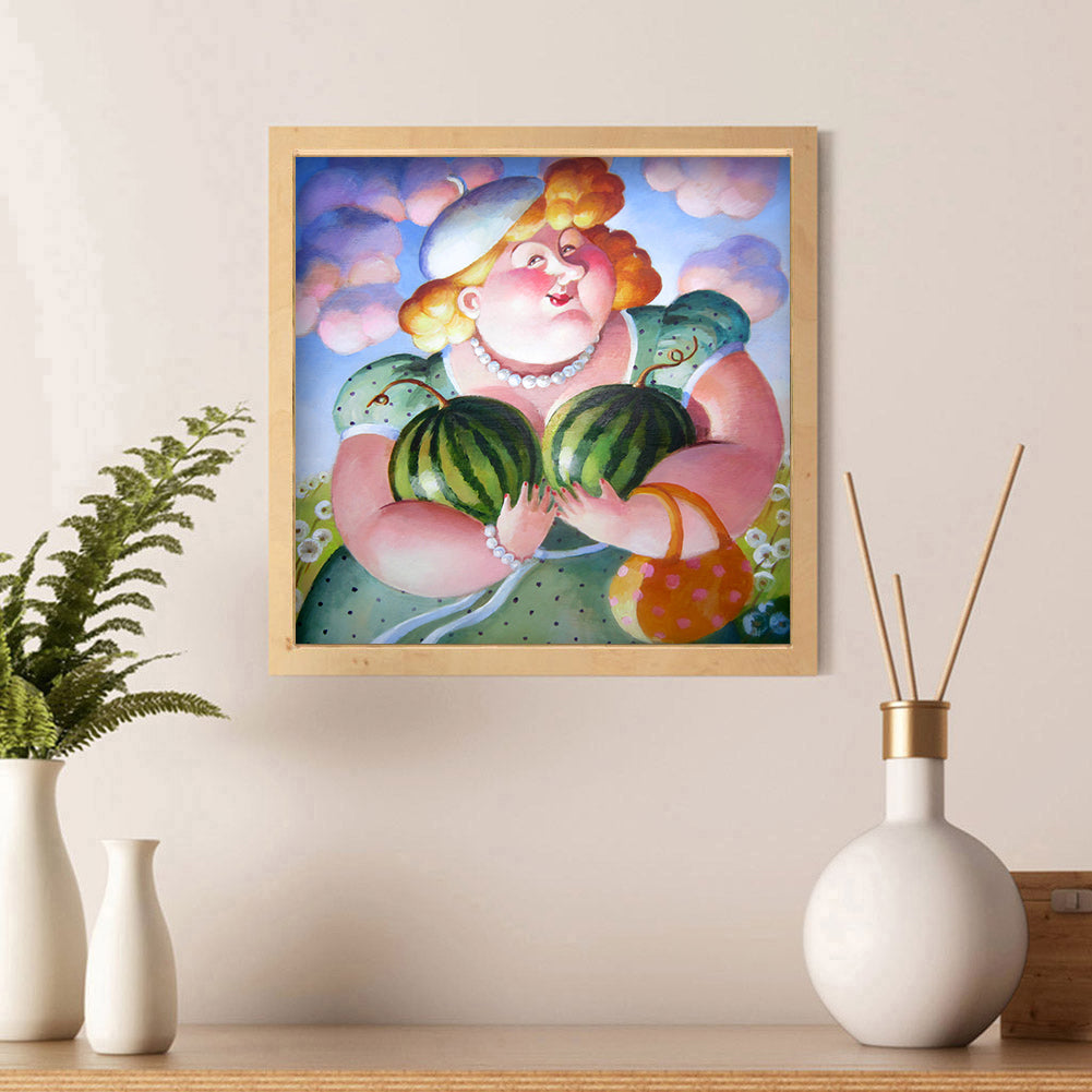 Fat Woman - Full Round Drill Diamond Painting 40*40CM