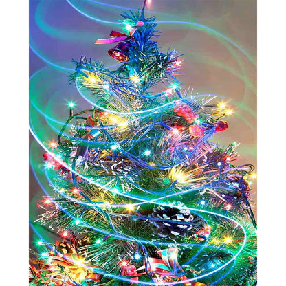 Christmas Tree - Full Round Drill Diamond Painting 30*40CM