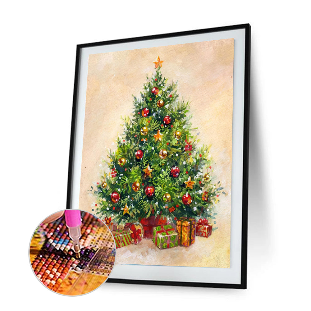 Christmas Tree - Full Round Drill Diamond Painting 30*40CM