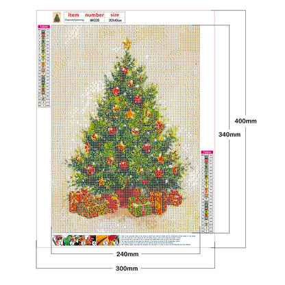 Christmas Tree - Full Round Drill Diamond Painting 30*40CM