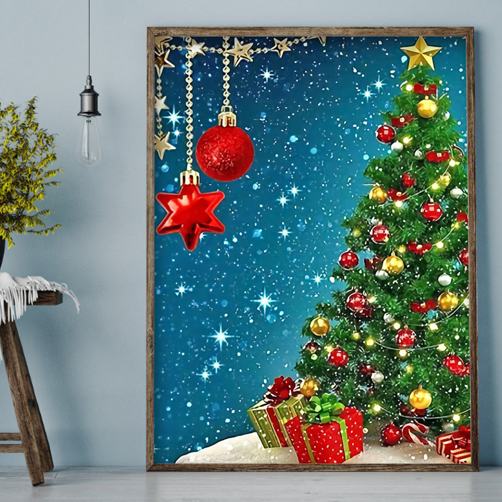 Christmas Tree - Full Round Drill Diamond Painting 30*40CM