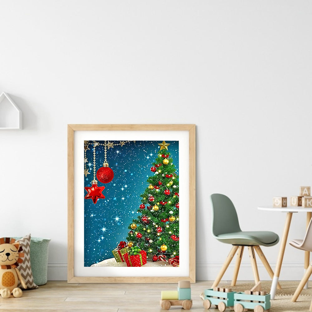 Christmas Tree - Full Round Drill Diamond Painting 30*40CM