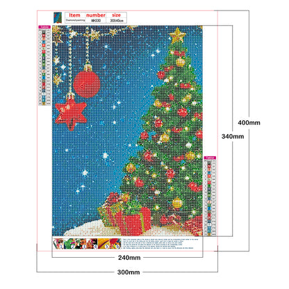 Christmas Tree - Full Round Drill Diamond Painting 30*40CM